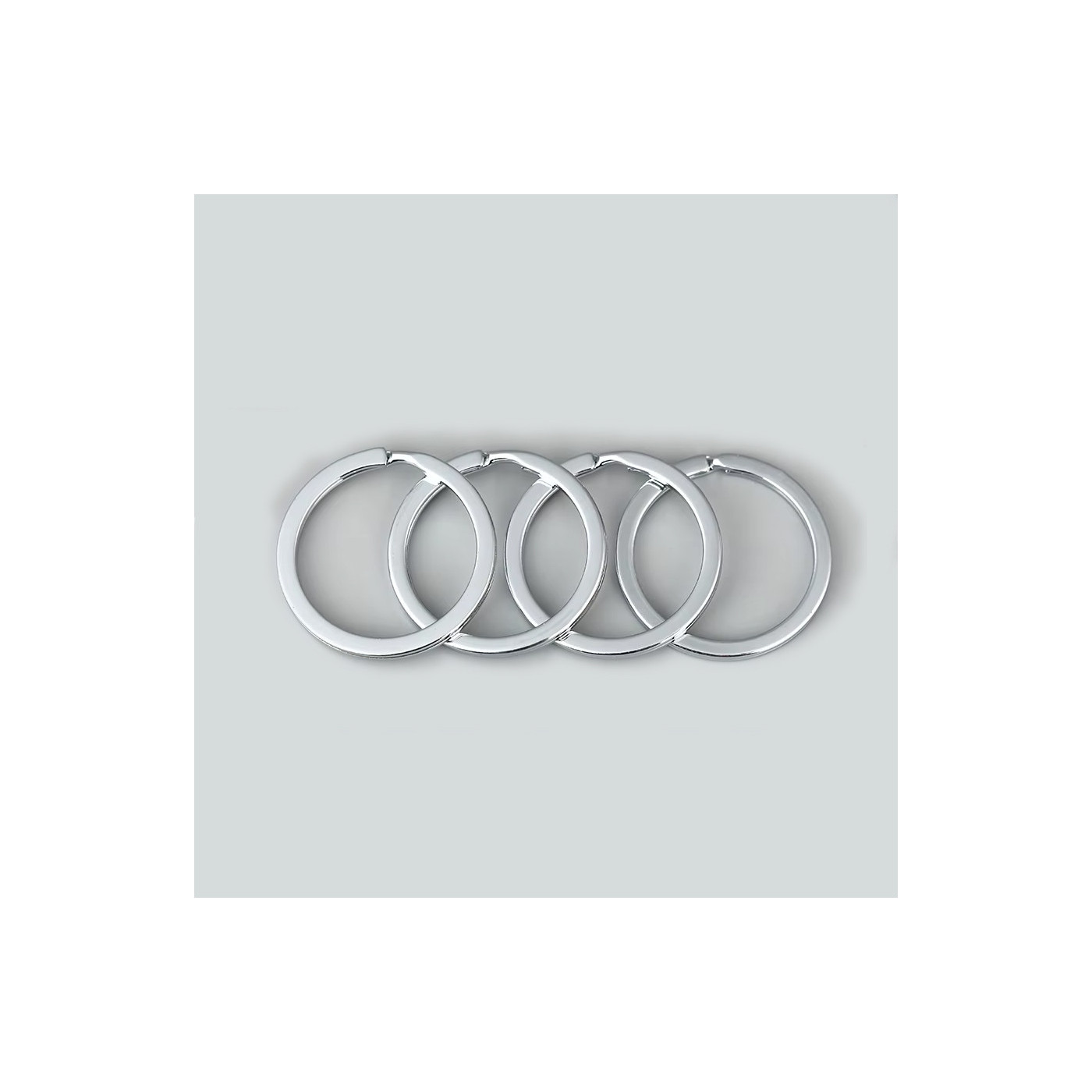 Set of 30 beautiful key rings (22-28 mm, color 2: silver)