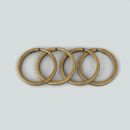 Lot de 30 magnifiques porte-clés (22-28 mm, couleur 1: bronze)