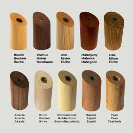 Set mit 6 Kleiderhaken (Garderobe) aus Holz, Teak