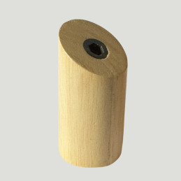 Lot de 6 patères en bois (porte-manteau), bois d'hévéa