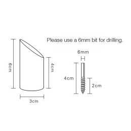Set mit 6 Kleiderhaken (Garderobe) aus Holz, Birkenholz