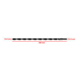 HSS M2 metalbor 14,0x350 mm (reduceret skaft)