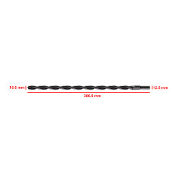HSS M2 metalbor 16,0x300 mm (reduceret skaft)