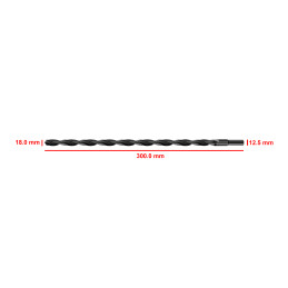 HSS M2 metalbor 18,0x300 mm (reduceret skaft)