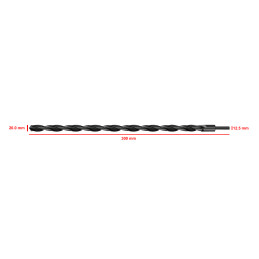 HSS M2 metalbor 20,0x300 mm (reduceret skaft)