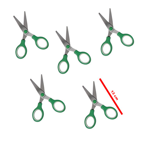 Lot de 5 ciseaux pour enfants (vert) Lot de 5 ciseaux pour enfants (vert)