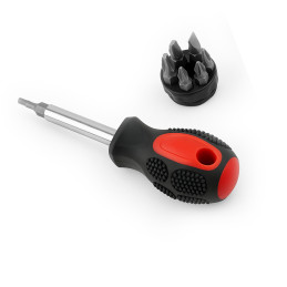Small screwdriver with bit set