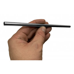 Set of 10 stainless steel pipes/straws (8 mm diameter)