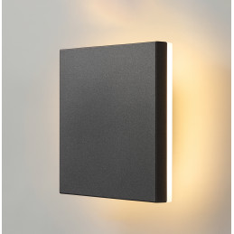 Square LED Wall Lamp Black 15x15 cm – 10W IP65 3000K