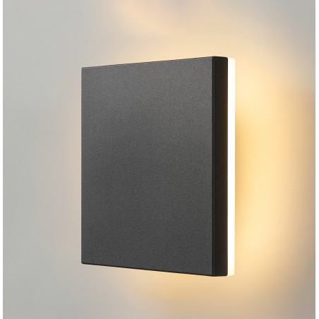 Square LED Wall Lamp Black 15x15 cm – 10W IP65 3000K Square LED Wall Lamp Black 15x15 cm – 10W IP65 3000K