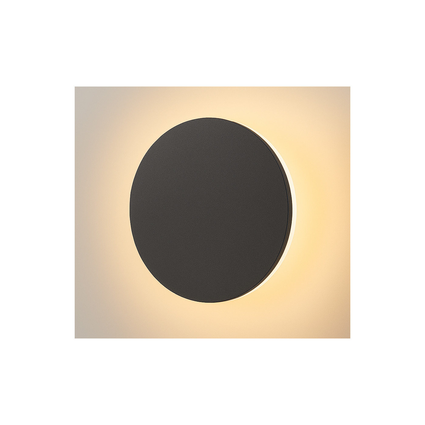 Applique LED ronde noire 150 x 15 mm – 10 W IP65 3000 K