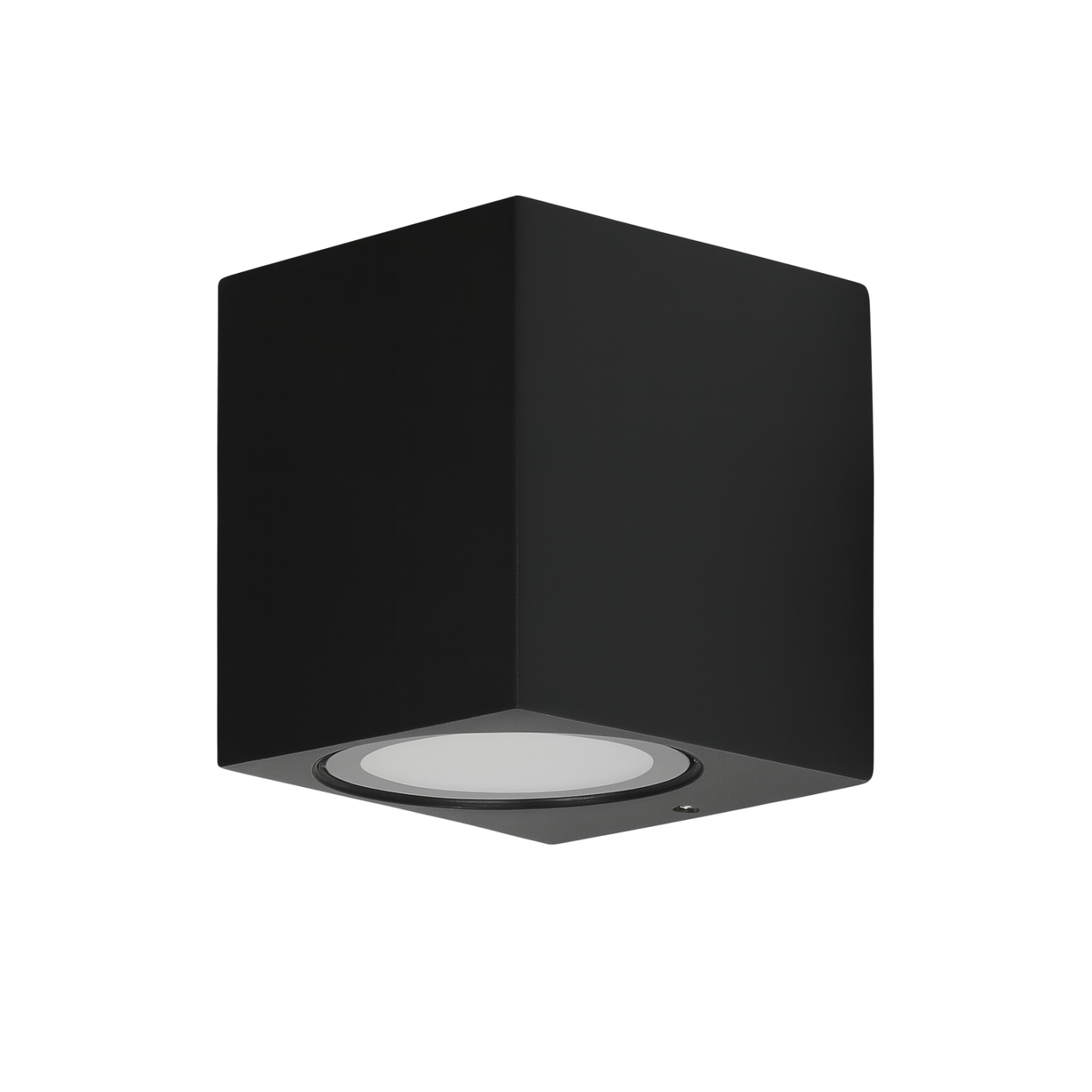 Square outdoor wall lamp (black aluminum, IP65)