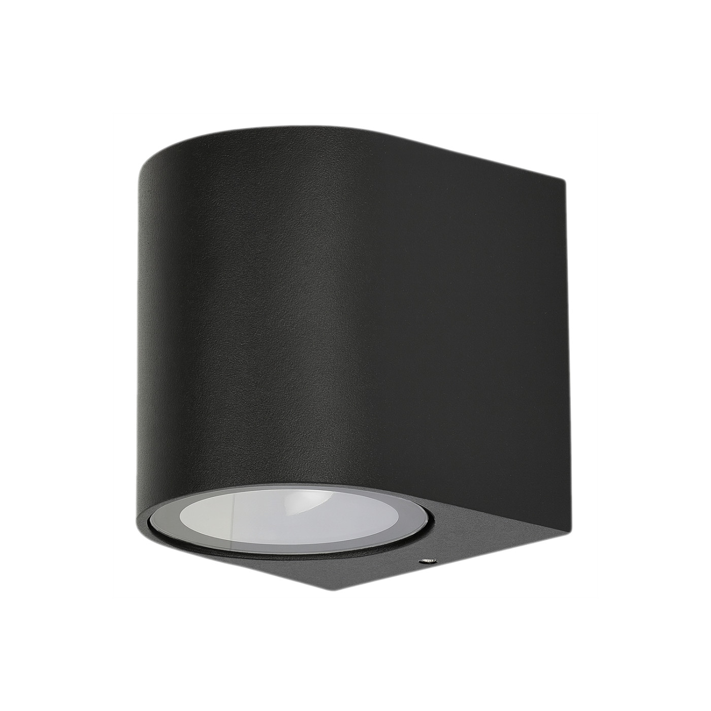 Rounded outdoor wall lamp (black aluminum, IP65)
