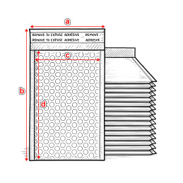 Petite enveloppe à bulles (enveloppe à coussin d'air, noire