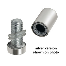 Distanziatore metallico per cartelli (12x20 mm, argento, vite