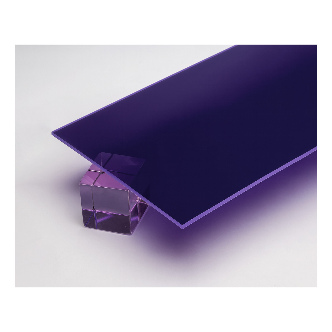 Plaque de base en acrylique (PMMA) (violet transparent, 50x30