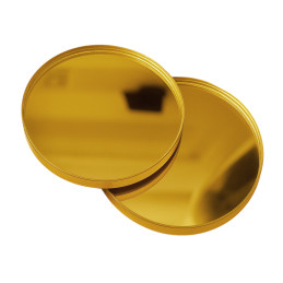 Juego de 30 espejos redondos pequeños (3x30 mm, dorados)