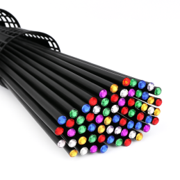 Set di 40 matite di legno nere con diamante