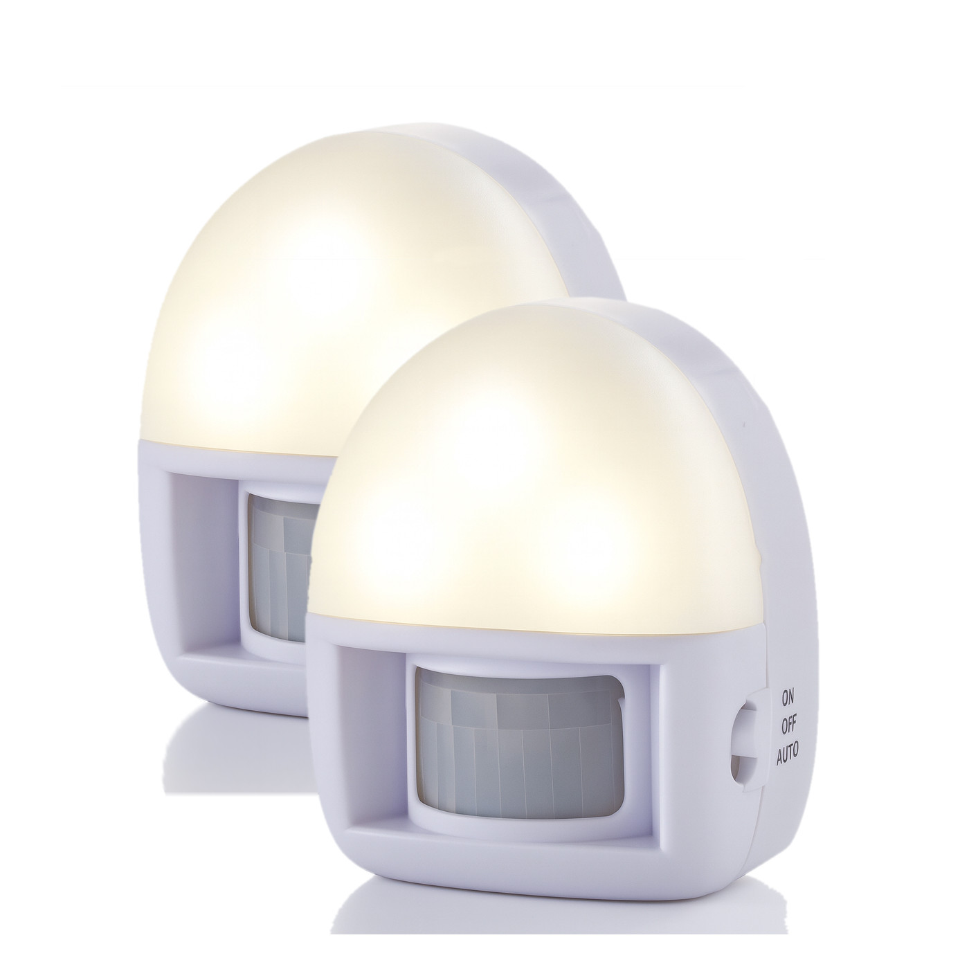 Set of 2 night lamps with motion sensor (on batteries)