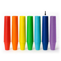 Juego de 100 vasos de fiesta de colores (azul oscuro)