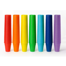 Grande set di 700 bicchieri per feste arcobaleno (7 colori)