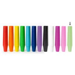 Lot de 100 gobelets de fête colorés (vert pomme)