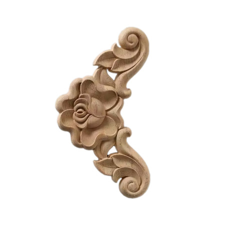 Adorno decorativo de madera para interiores (esquina de flores