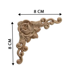 Decorative wooden ornament for interior applications (flowers