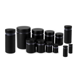 Espaciador metálico para señalización (12x20 mm, negro, incluye