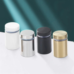 Metalen afstandhouder voor bordjes (12x40 mm, zwart, inclusief