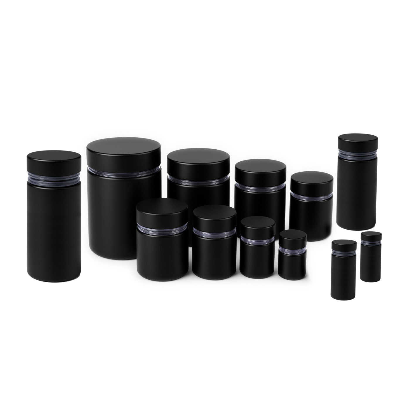 Entretoise métallique pour panneaux (16x50 mm, noire, vis