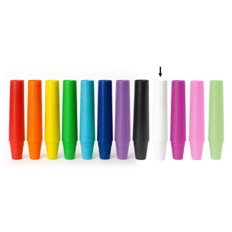 Set di 100 bicchieri colorati per feste (bianchi)