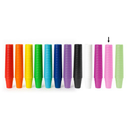 Juego de 100 vasos de fiesta de colores (rosa claro)
