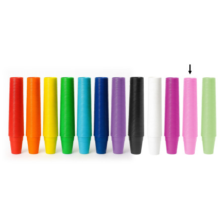 Set di 100 bicchieri colorati per feste (rosa chiaro)