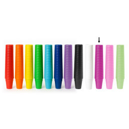 Lot de 100 gobelets de fête colorés (rose foncé)