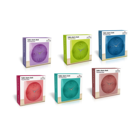 Commodoor table alarm clock (blue, 15x5.7x15 cm)