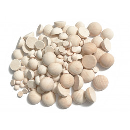 Set van 100 halve bollen (diameter: 12 mm, dikte: 6 mm