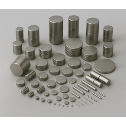 Set of 20 strong magnets (16x2 mm, cylinder/disc, neodymium)
