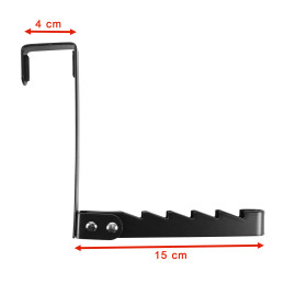 Metal dørkrog (foldbar, sort)