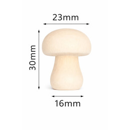 Petite figurine de champignon en bois (pour les loisirs
