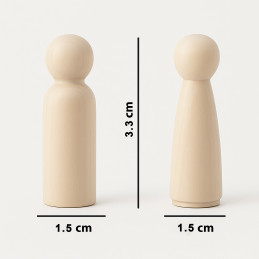 Pequeña figura de hombre de madera (para manualidades, 3,3 cm