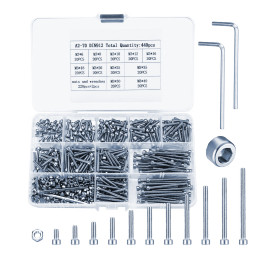 Assortment of M3 bolts (stainless steel, 440 pcs in totaal)