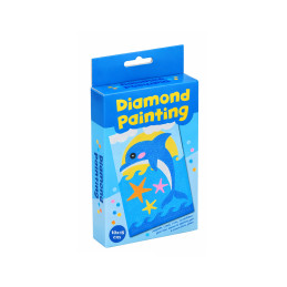 Diamond painting set for children (10x15 cm, dolphin)