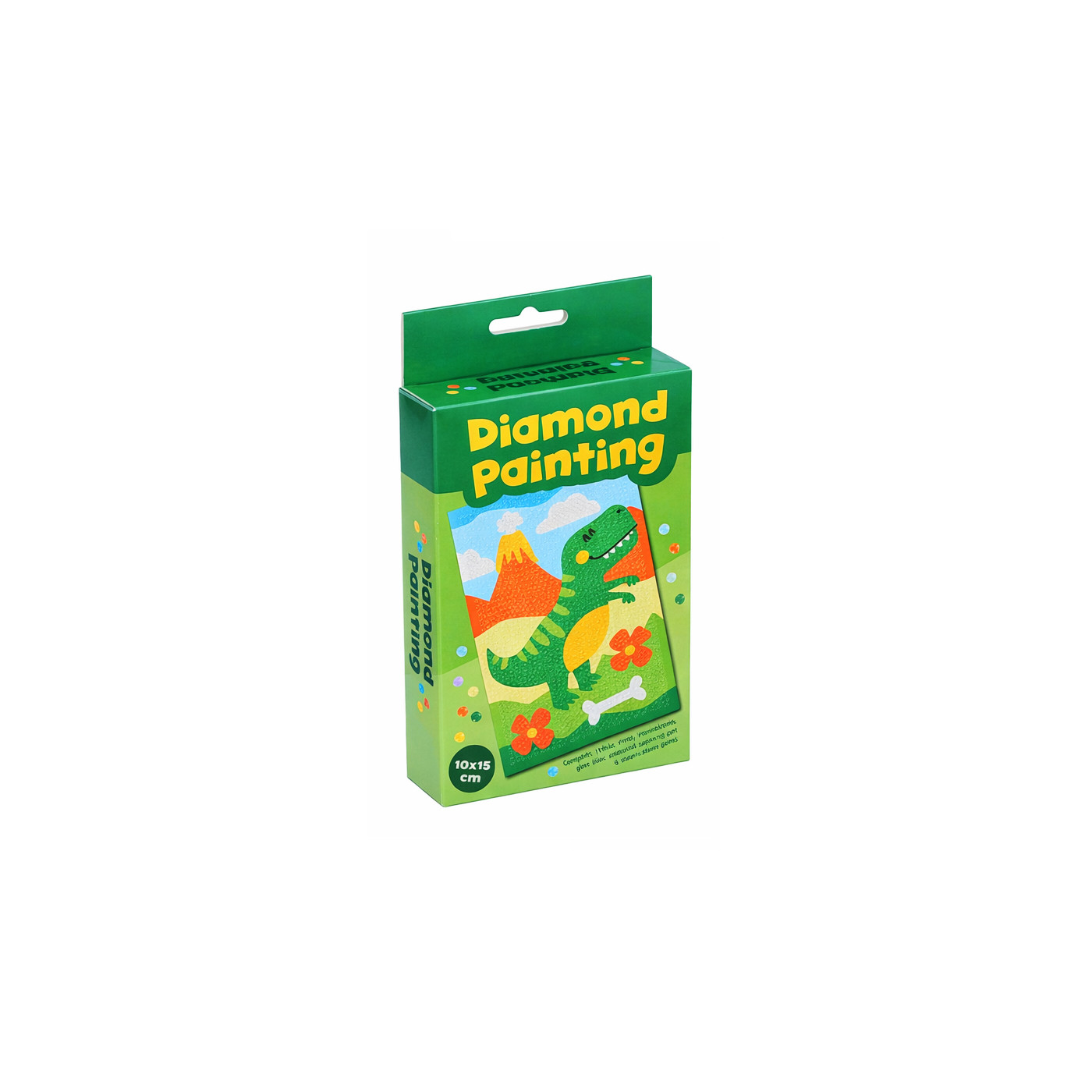 Diamond painting setje voor kinderen (10x15 cm, dino)