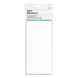 Anti-scratch felt with adhesive layer (white, 20x9 cm)
