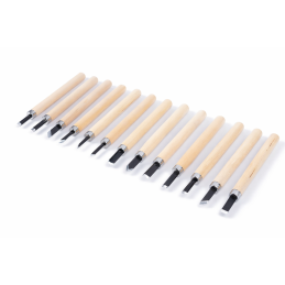 Ensemble de 12 ciseaux à bois pour le bois, le linoléum et le