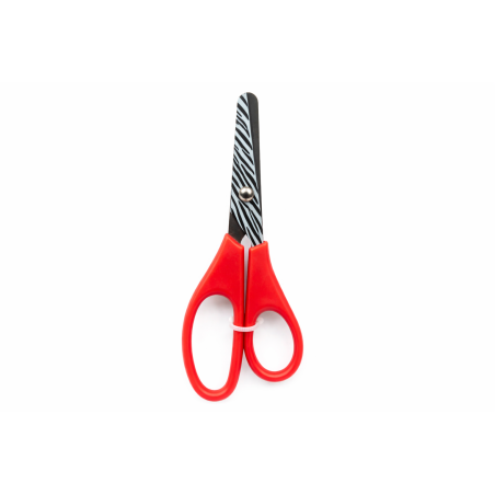 Forbici per bambini (rosse, stampa zebrata)