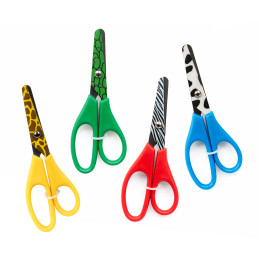 Childrens scissors (blue, cow print)