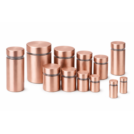 Metal spacer for signs (12x20 mm, rose gold, including screw)