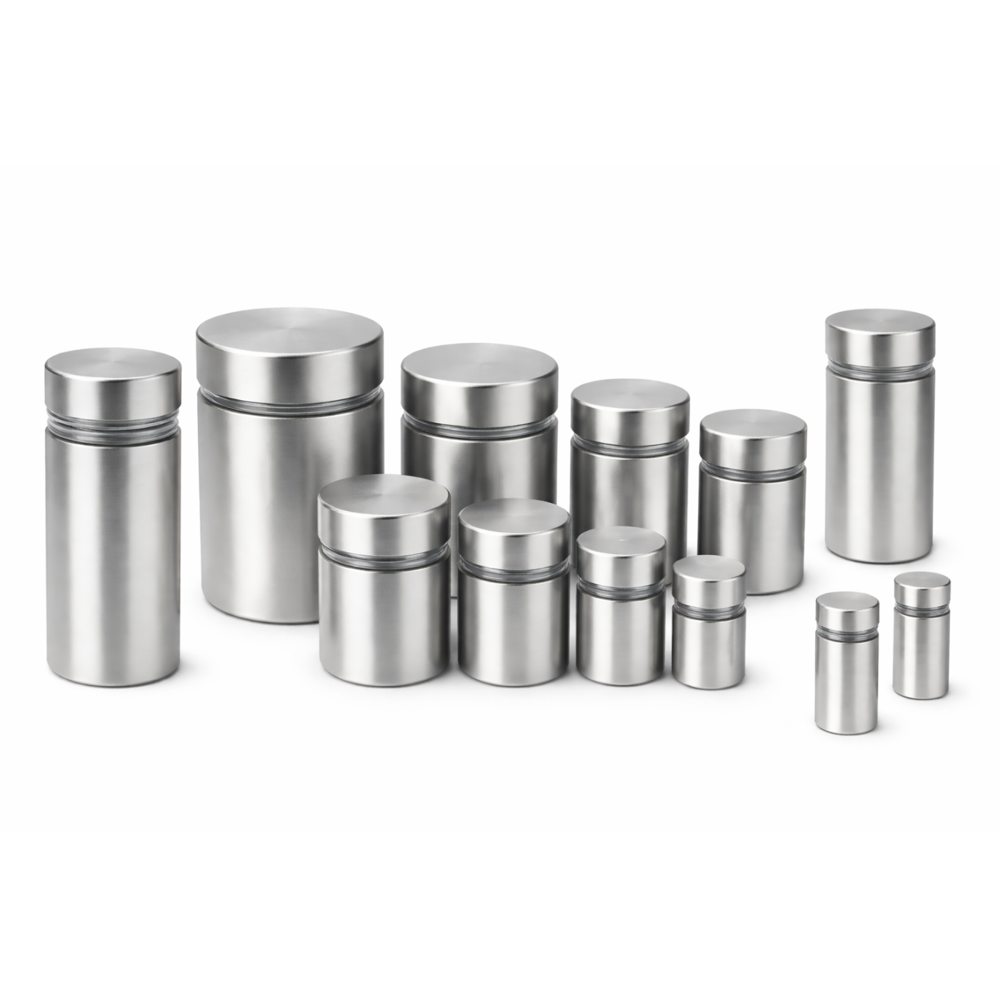 Metalen afstandhouder voor bordjes (12x20 mm, zilver, inclusief